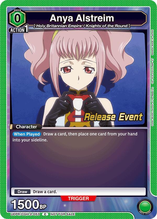 Anya Alstreim UEPR/CGH-2-053 card from UEX03BT: CODE GEASS: Lelouch of the Rebellion Vol.2 Release Event Cards
