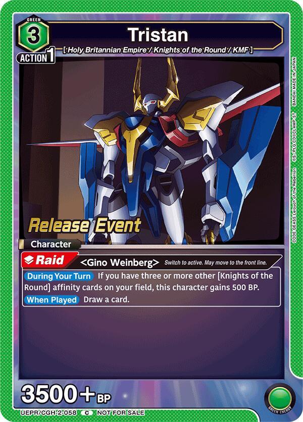 Tristan UEPR/CGH-2-058 card from UEX03BT: CODE GEASS: Lelouch of the Rebellion Vol.2 Release Event Cards