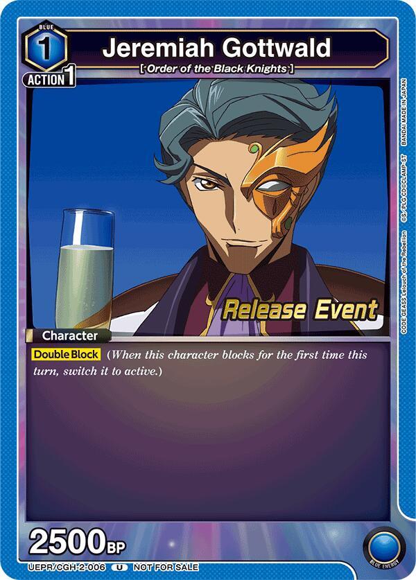 Jeremiah Gottwald UEPR/CGH-2-006 card from UEX03BT: CODE GEASS: Lelouch of the Rebellion Vol.2 Release Event Cards