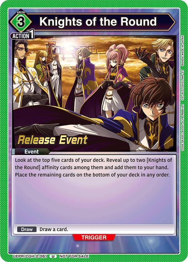 Knights of the Round UEPR/CGH-2-061 card from UEX03BT: CODE GEASS: Lelouch of the Rebellion Vol.2 Release Event Cards