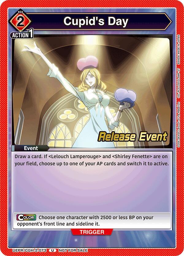 Cupid's Day UEPR/CGH-2-073 card from UEX03BT: CODE GEASS: Lelouch of the Rebellion Vol.2 Release Event Cards