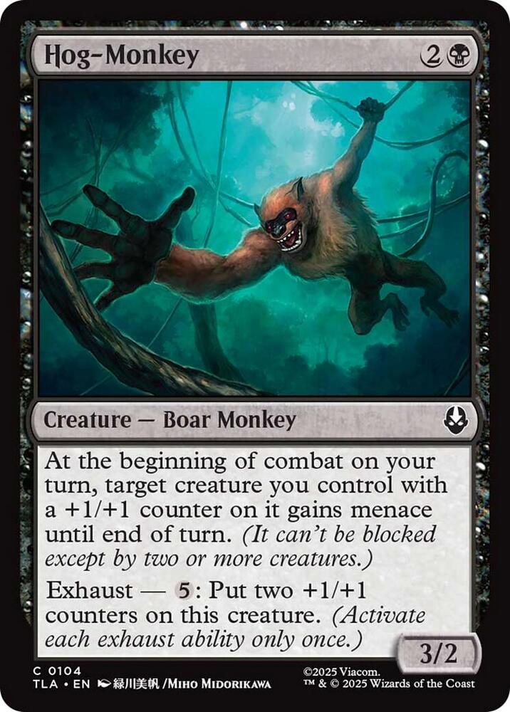 Hog-Monkey 104 card from Avatar: The Last Airbender