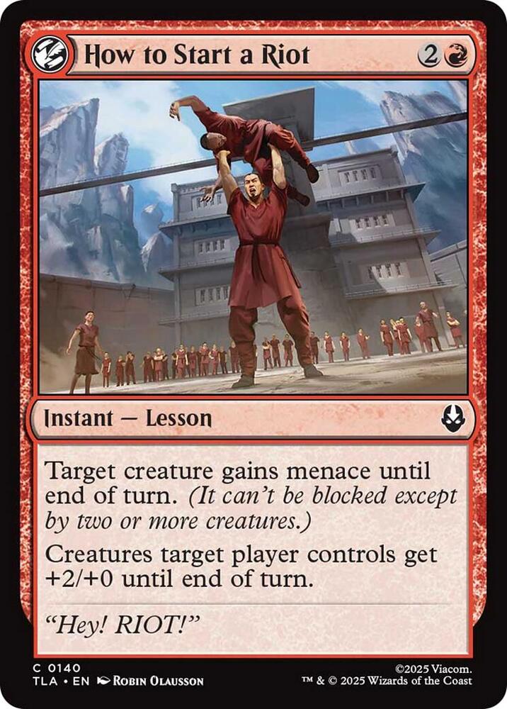 How to Start a Riot 140 card from Avatar: The Last Airbender