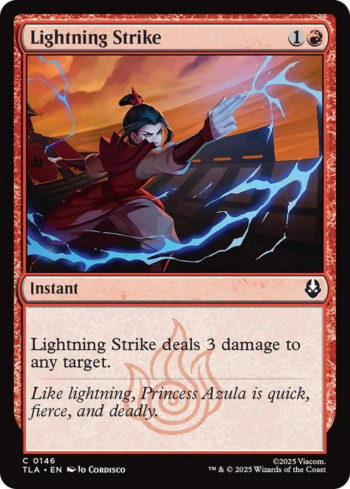 Lightning Strike 146 card from Avatar: The Last Airbender