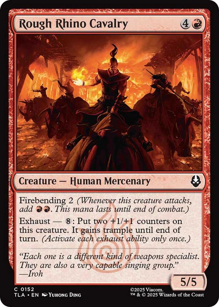 Rough Rhino Cavalry 152 card from Avatar: The Last Airbender