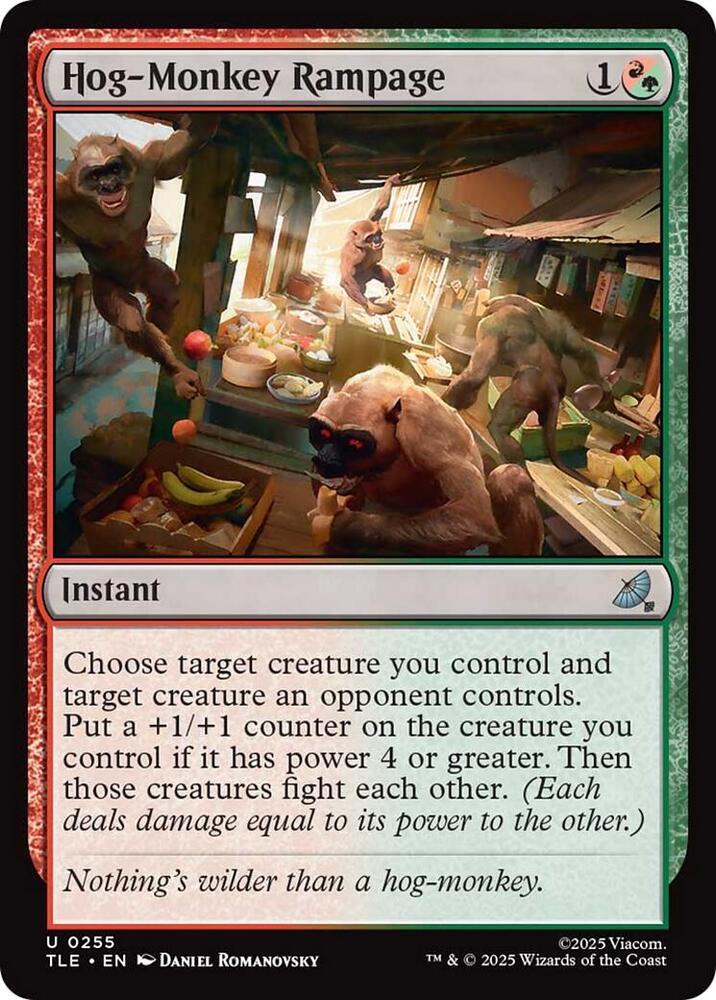 Hog-Monkey Rampage 255 card from Avatar: The Last Airbender: Eternal-Legal