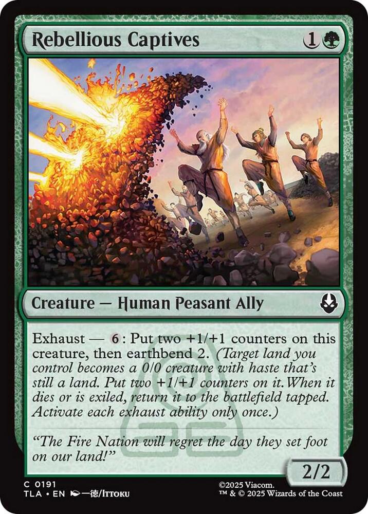 Rebellious Captives 191 card from Avatar: The Last Airbender