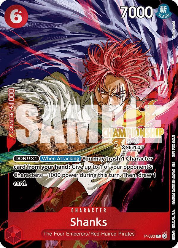 Shanks (CS 25-26 Event Pack) P-083 card from One Piece Promotion Cards