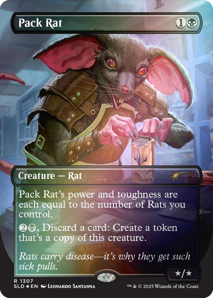 Pack Rat (Rainbow Foil) 1307 card from Secret Lair Drop Series
