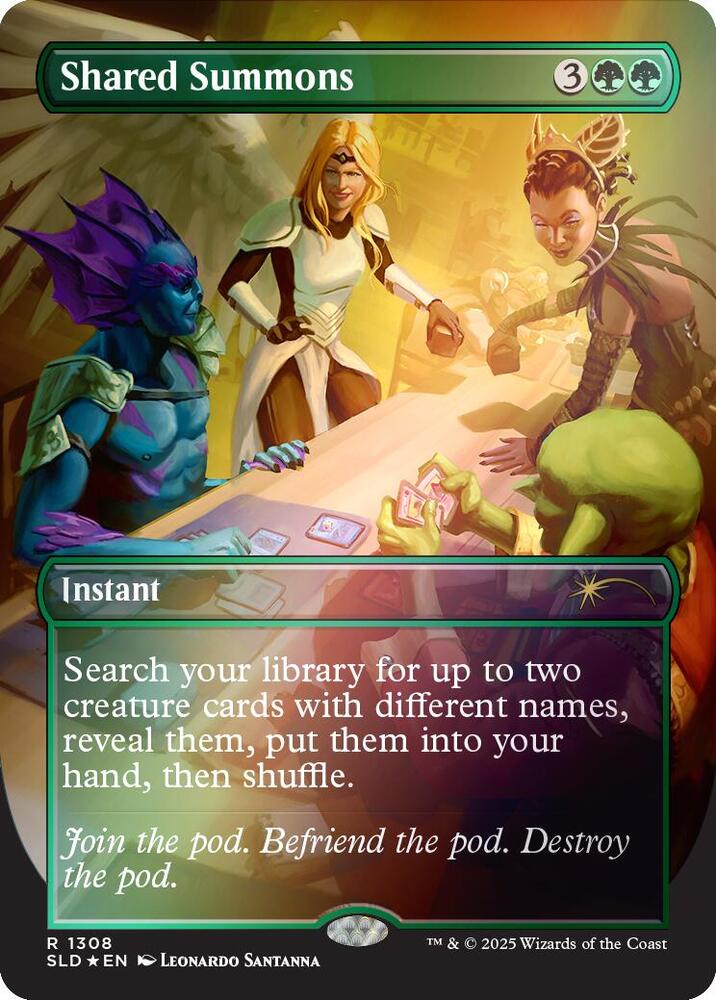 Shared Summons (Rainbow Foil) 1308 card from Secret Lair Drop Series