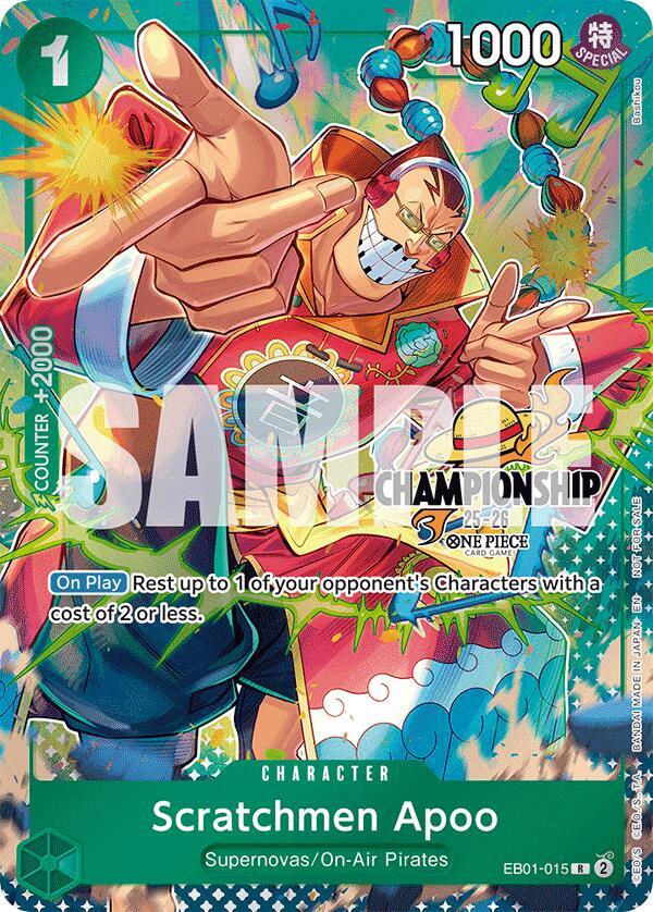 Scratchmen Apoo (CS 25-26 Celebration Pack) EB01-015 card from One Piece Promotion Cards