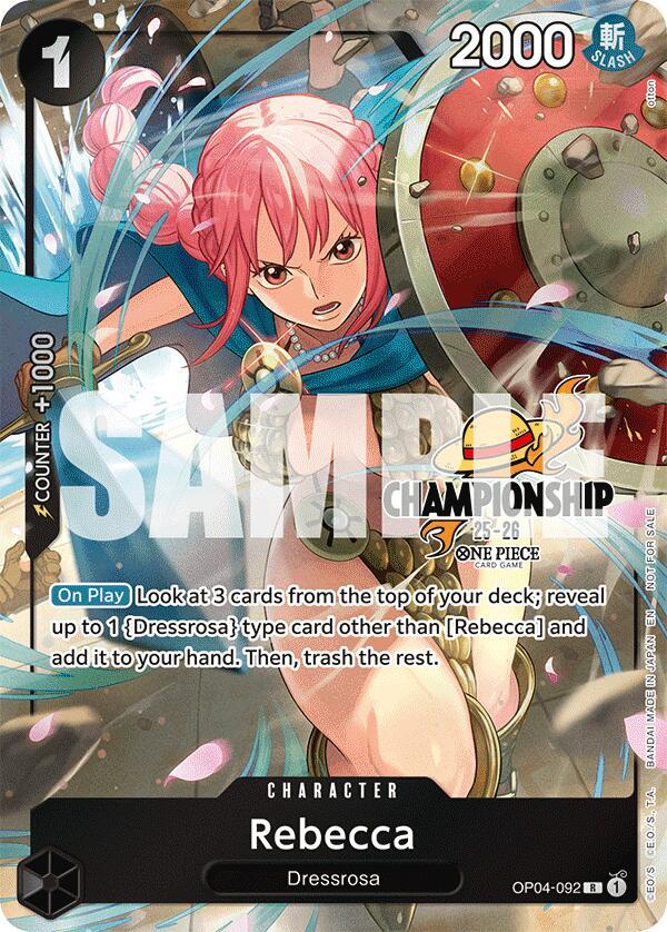 Rebecca (CS 25-26 Celebration Pack) OP04-092 card from One Piece Promotion Cards