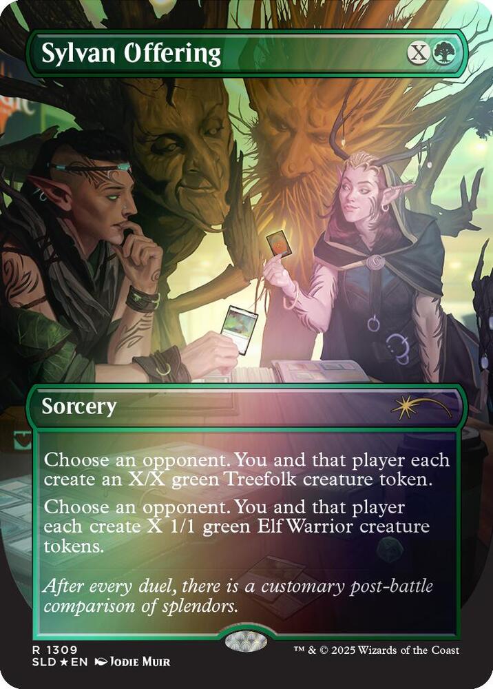Sylvan Offering (Rainbow Foil) 1309 card from Secret Lair Drop Series