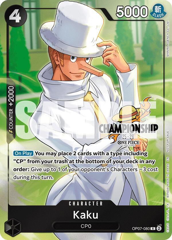 Kaku (CS 25-26 Celebration Pack) OP07-080 card from One Piece Promotion Cards