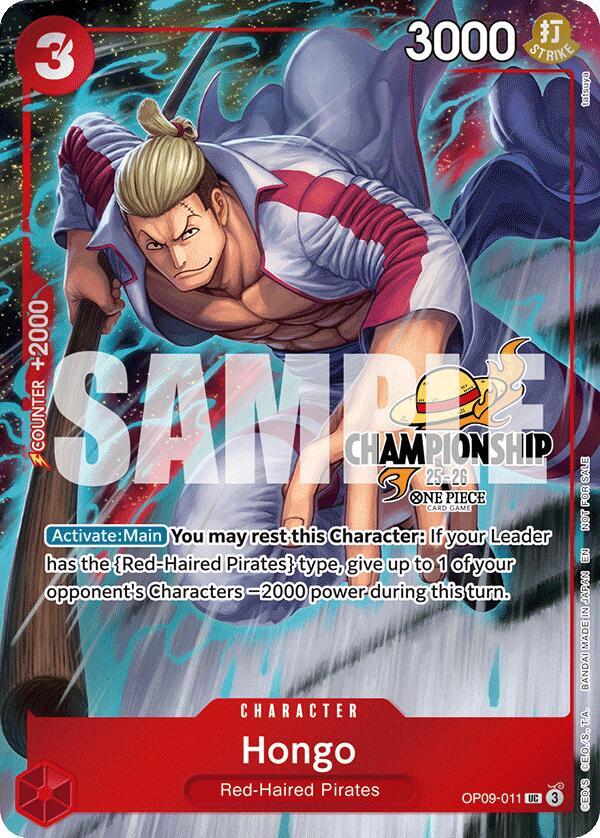 Hongo (CS 25-26 Celebration Pack) OP09-011 card from One Piece Promotion Cards