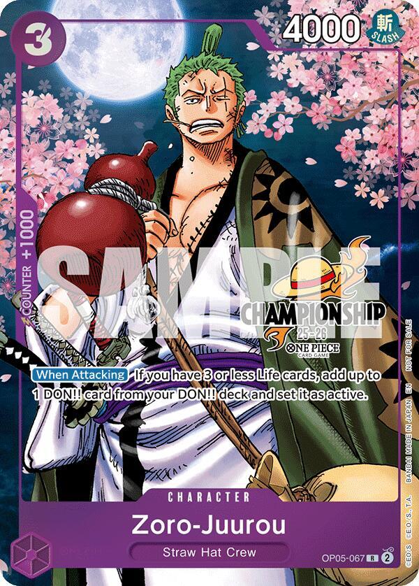 Zoro-Juurou (CS 25-26 Event Pack Finalist Ver.) OP05-067 card from One Piece Promotion Cards
