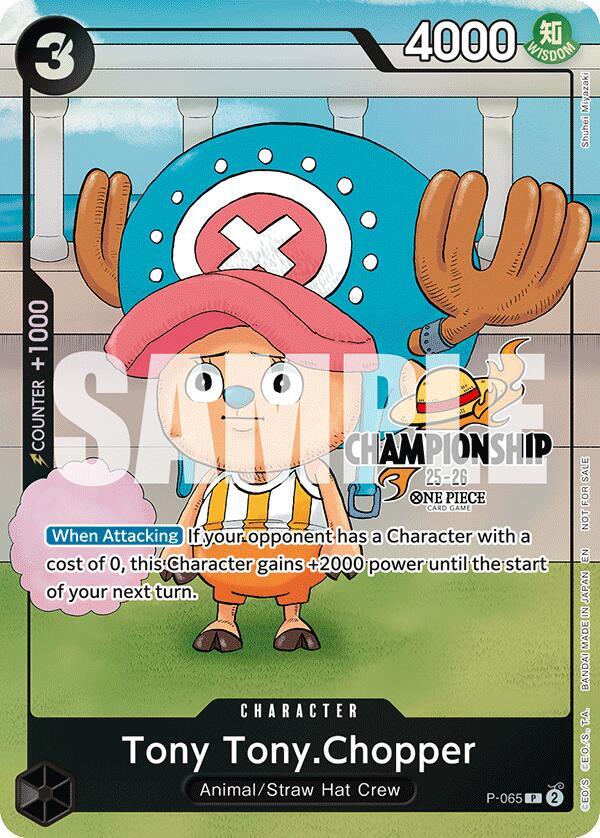 Tony Tony.Chopper (CS 25-26 Event Pack Finalist Ver.) P-065 card from One Piece Promotion Cards