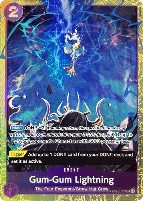 Gum-Gum Lightning (Premium Card Collection -Best Selection Vol. 4-) OP09-077 card from One Piece Promotion Cards