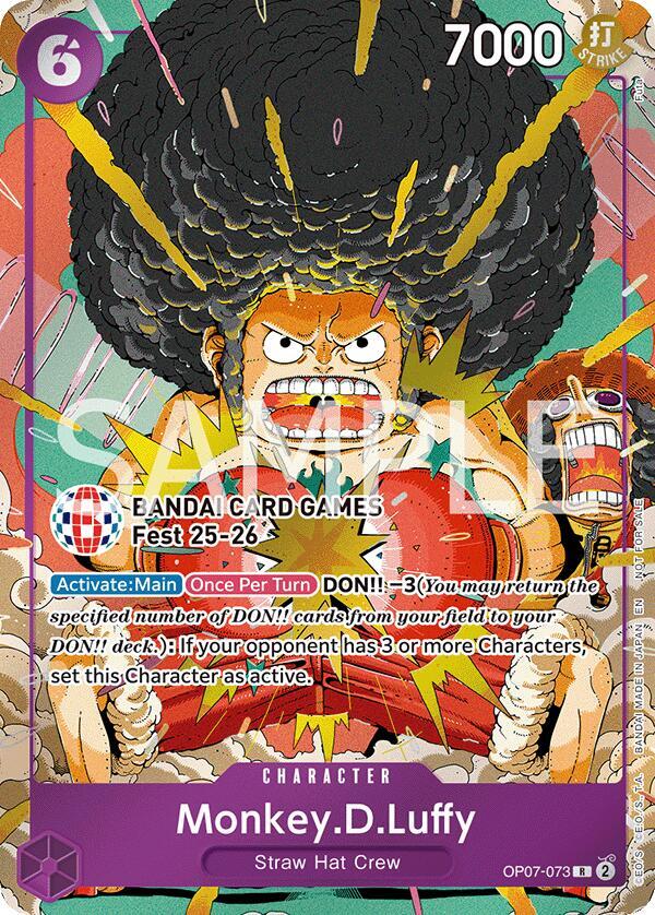 Monkey.D.Luffy (BANDAI Card Games Fest 25-26) OP07-073 card from One Piece Promotion Cards