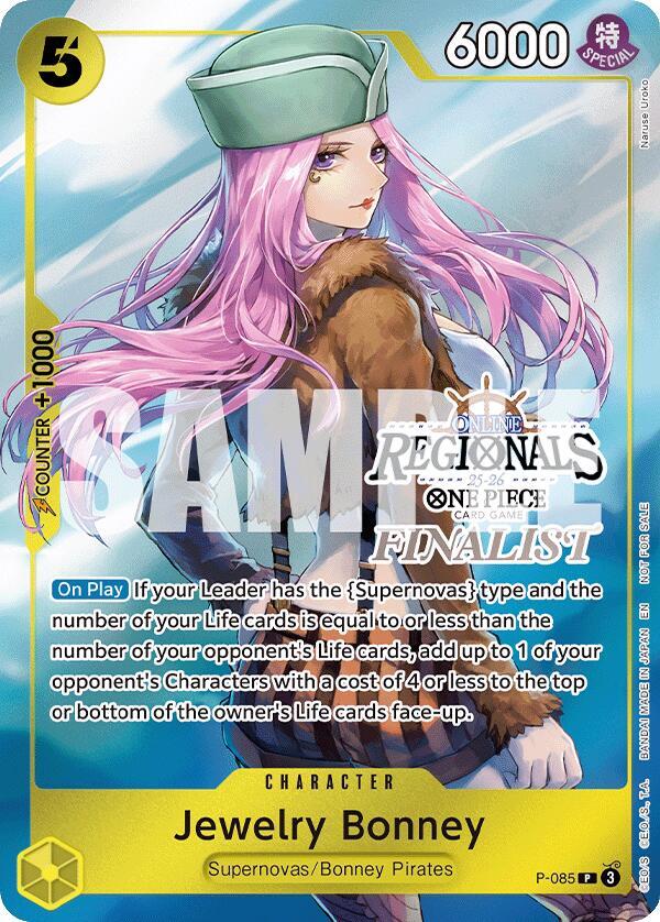 Jewelry Bonney (Online Regional Finalist Card Set 2025 Vol.2) P-085 card from One Piece Promotion Cards