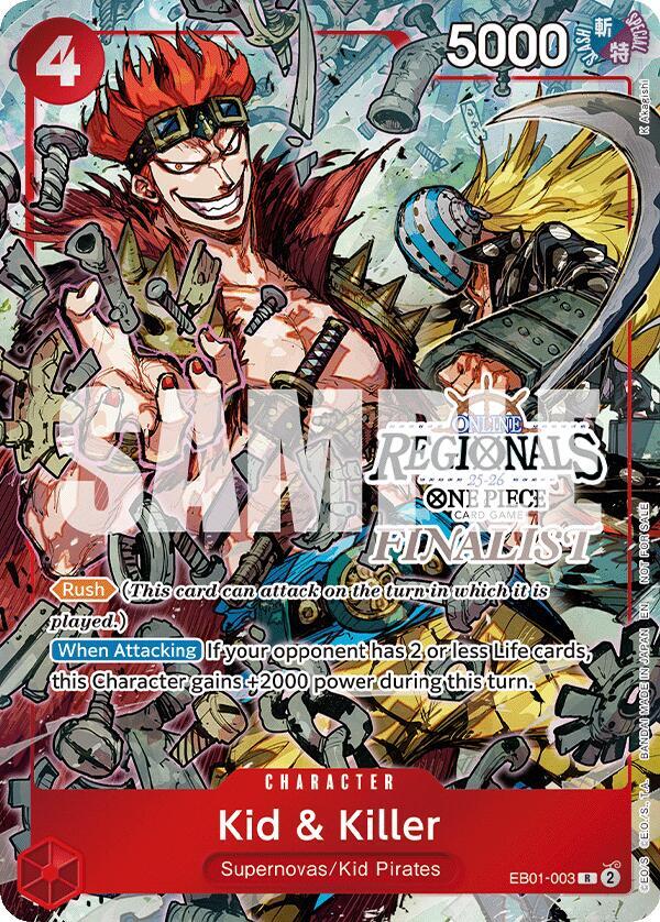 Kid & Killer (Online Regional Finalist Card Set 2025 Vol.2) EB01-003 card from One Piece Promotion Cards
