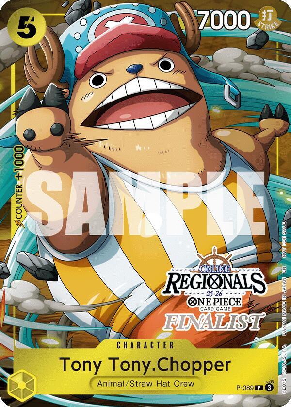 Tony Tony.Chopper (Online Regional Finalist Card Set 2025 Vol.2) P-089 card from One Piece Promotion Cards