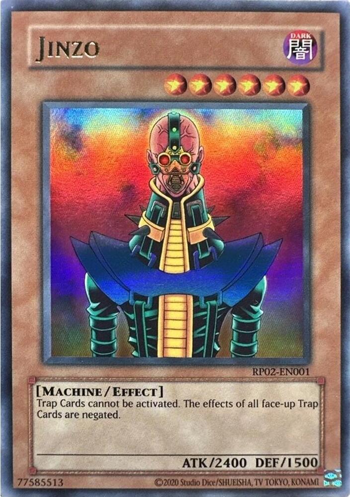 Jinzo RP02-EN001 card from Retro Pack 2 (2020 Date Reprint)