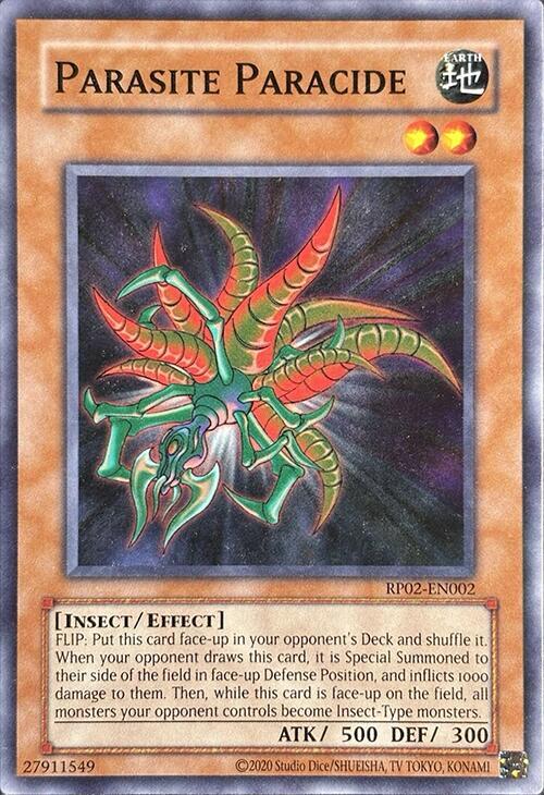 Parasite Paracide RP02-EN002 card from Retro Pack 2 (2020 Date Reprint)