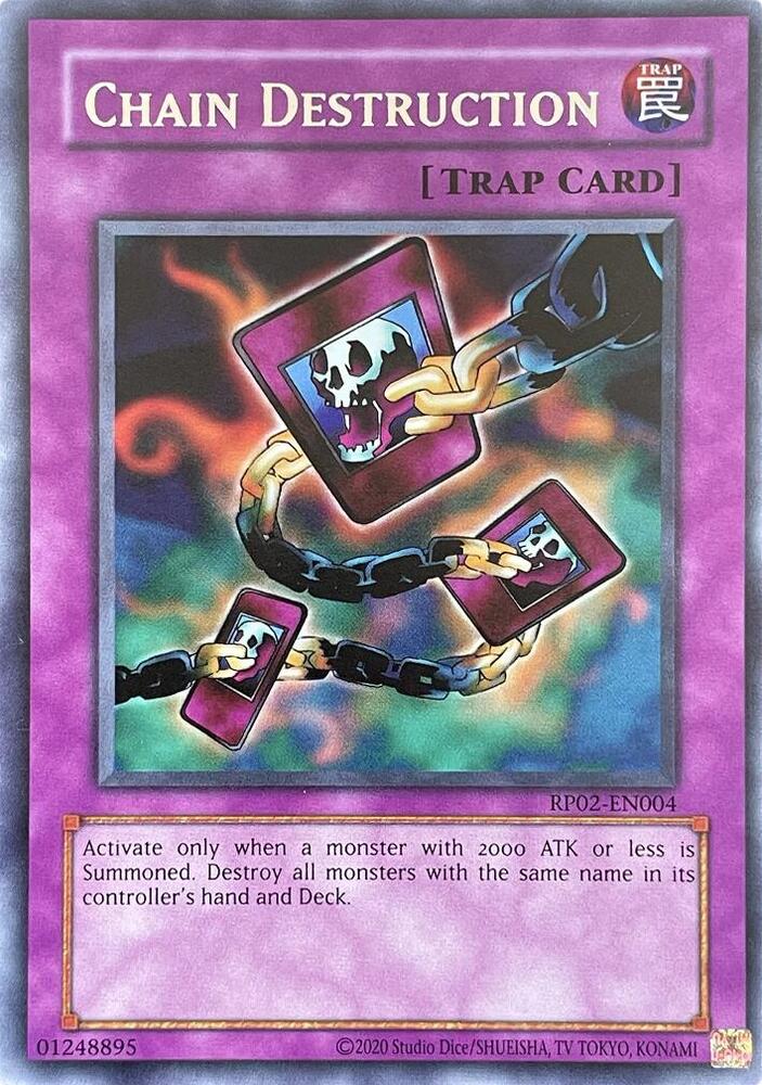 Chain Destruction RP02-EN004 card from Retro Pack 2 (2020 Date Reprint)