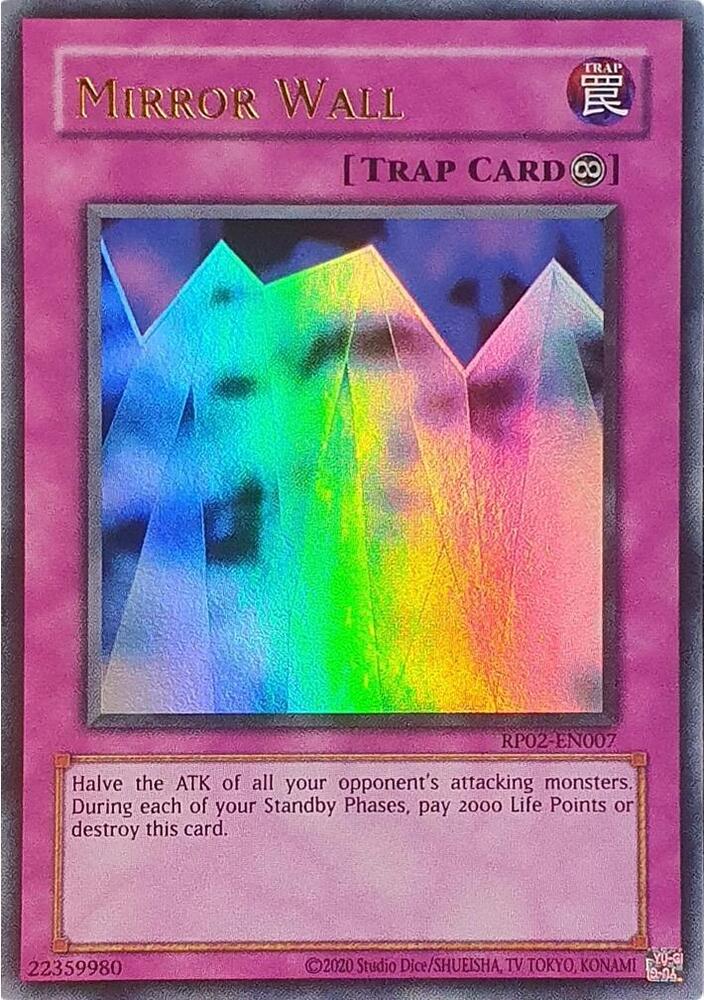 Mirror Wall RP02-EN007 card from Retro Pack 2 (2020 Date Reprint)