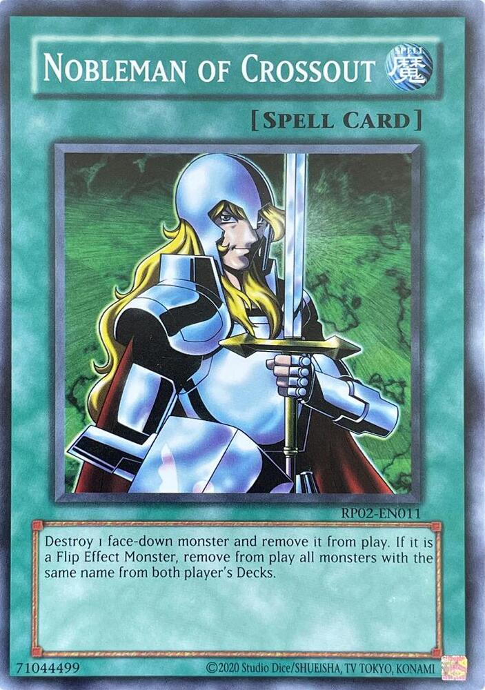Nobleman of Crossout RP02-EN011 card from Retro Pack 2 (2020 Date Reprint)