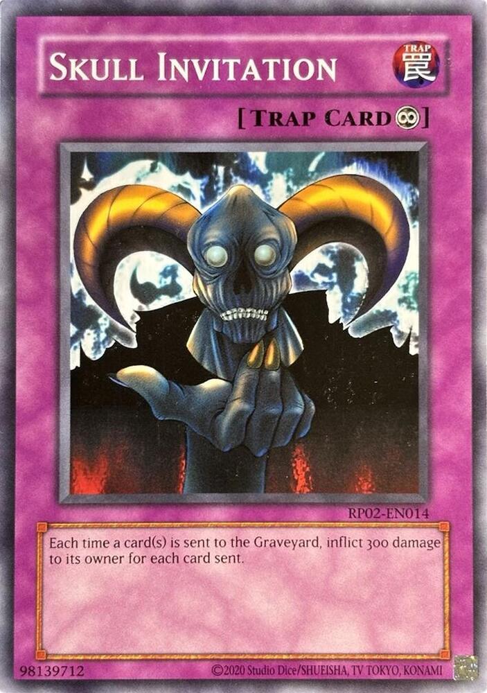 Skull Invitation RP02-EN014 card from Retro Pack 2 (2020 Date Reprint)