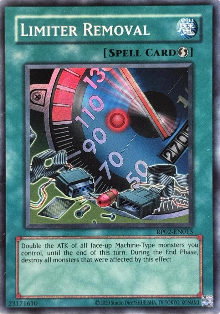 Limiter Removal RP02-EN015 card from Retro Pack 2 (2020 Date Reprint)