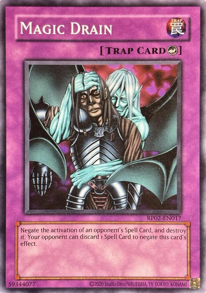 Magic Drain RP02-EN017 card from Retro Pack 2 (2020 Date Reprint)