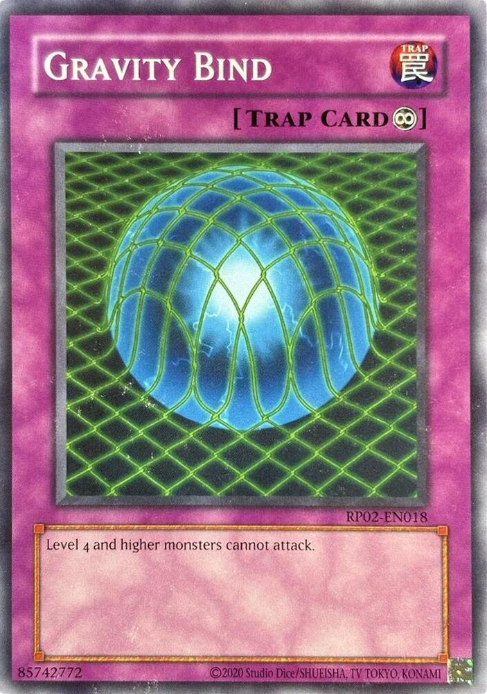 Gravity Bind RP02-EN018 card from Retro Pack 2 (2020 Date Reprint)