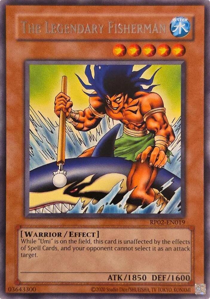 The Legendary Fisherman RP02-EN019 card from Retro Pack 2 (2020 Date Reprint)