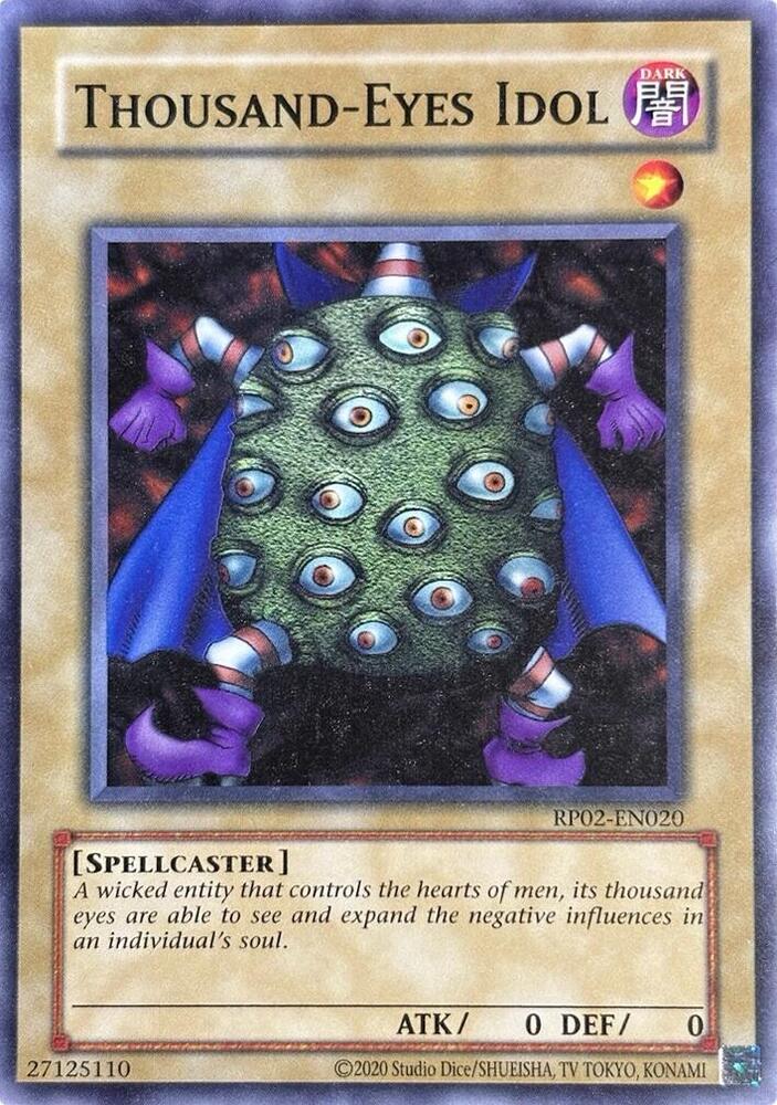 Thousand-Eyes Idol RP02-EN020 card from Retro Pack 2 (2020 Date Reprint)