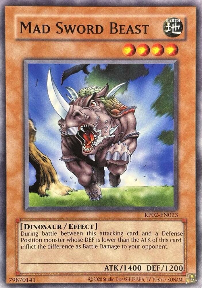 Mad Sword Beast RP02-EN023 card from Retro Pack 2 (2020 Date Reprint)