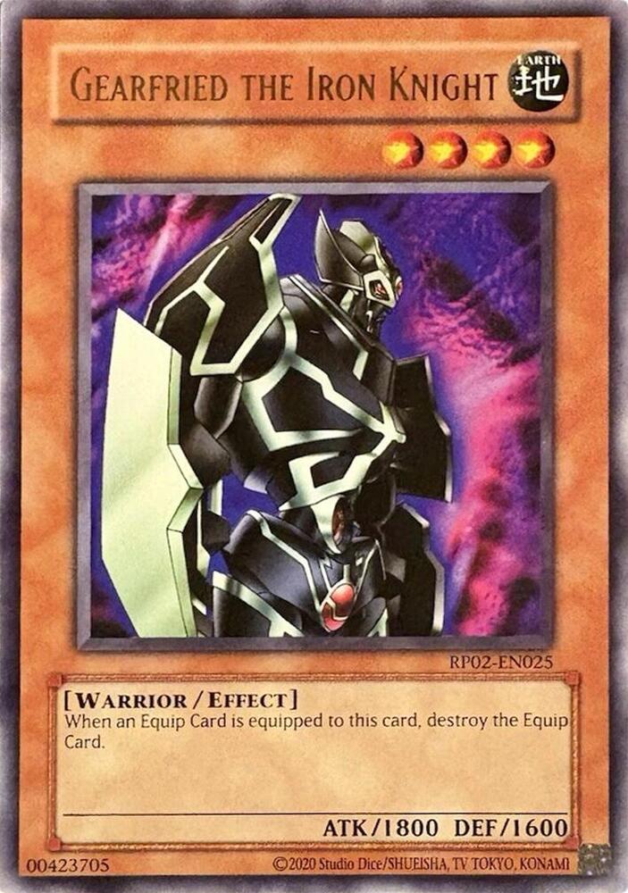Gearfried the Iron Knight RP02-EN025 card from Retro Pack 2 (2020 Date Reprint)