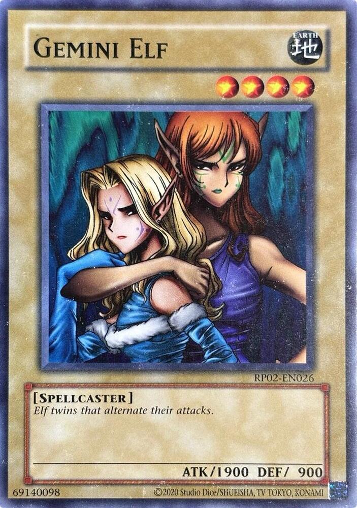 Gemini Elf RP02-EN026 card from Retro Pack 2 (2020 Date Reprint)
