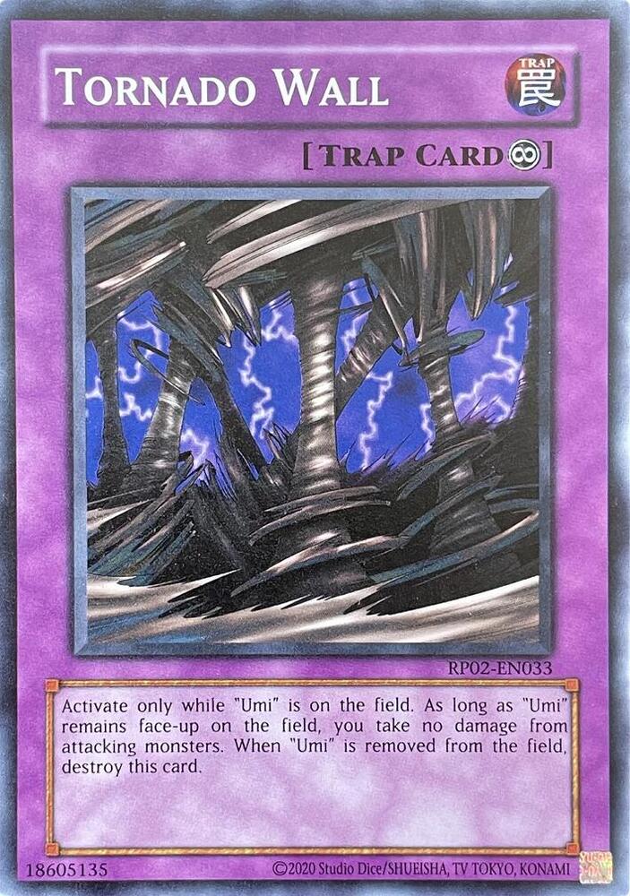 Tornado Wall RP02-EN033 card from Retro Pack 2 (2020 Date Reprint)