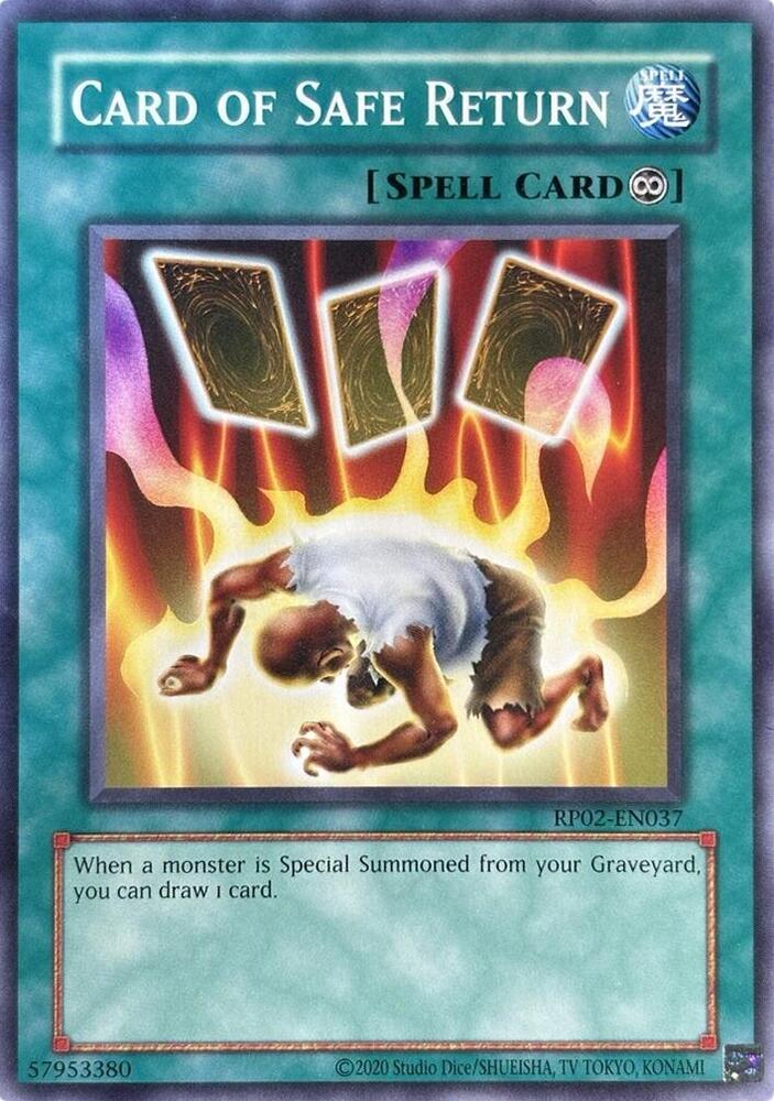 Card of Safe Return RP02-EN037 card from Retro Pack 2 (2020 Date Reprint)