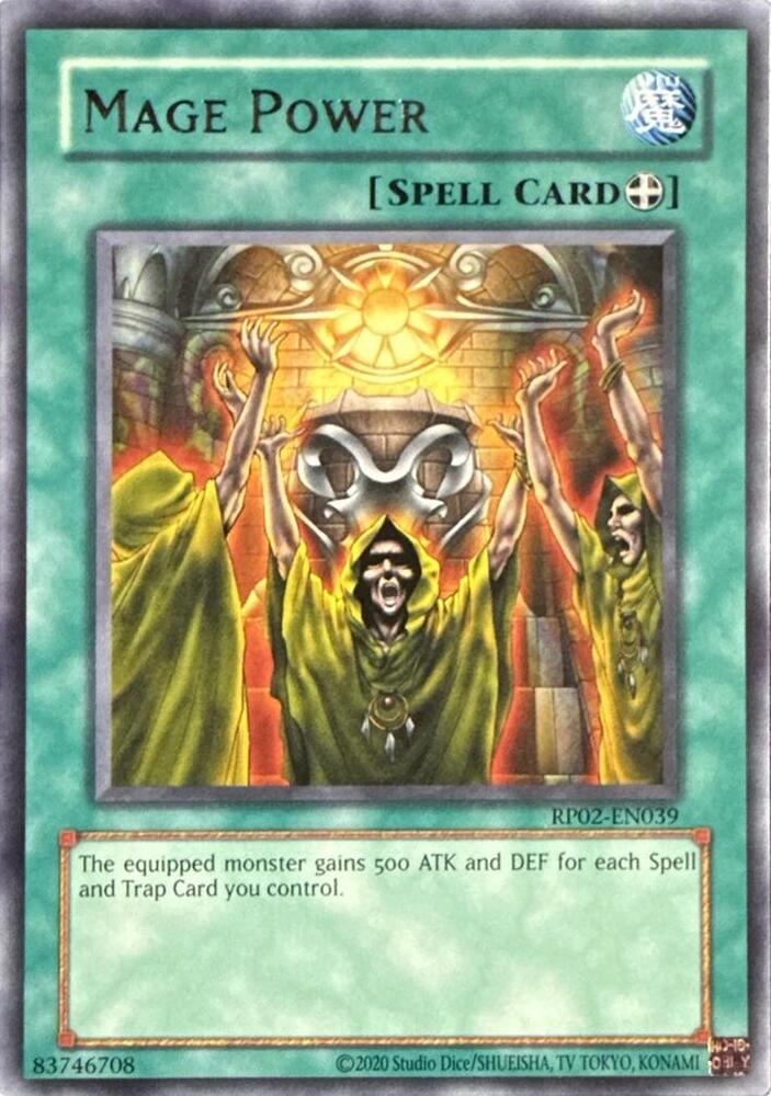 Mage Power RP02-EN039 card from Retro Pack 2 (2020 Date Reprint)