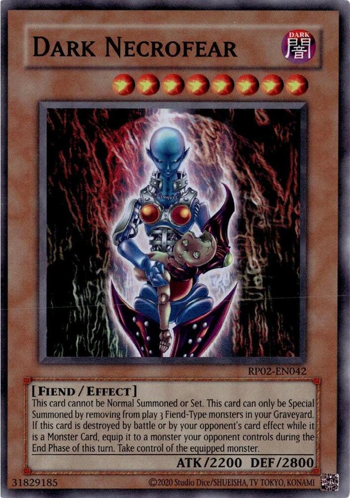 Dark Necrofear RP02-EN042 card from Retro Pack 2 (2020 Date Reprint)