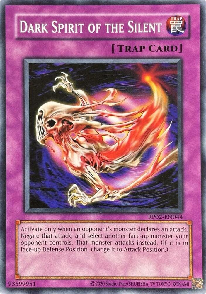 Dark Spirit of the Silent RP02-EN044 card from Retro Pack 2 (2020 Date Reprint)