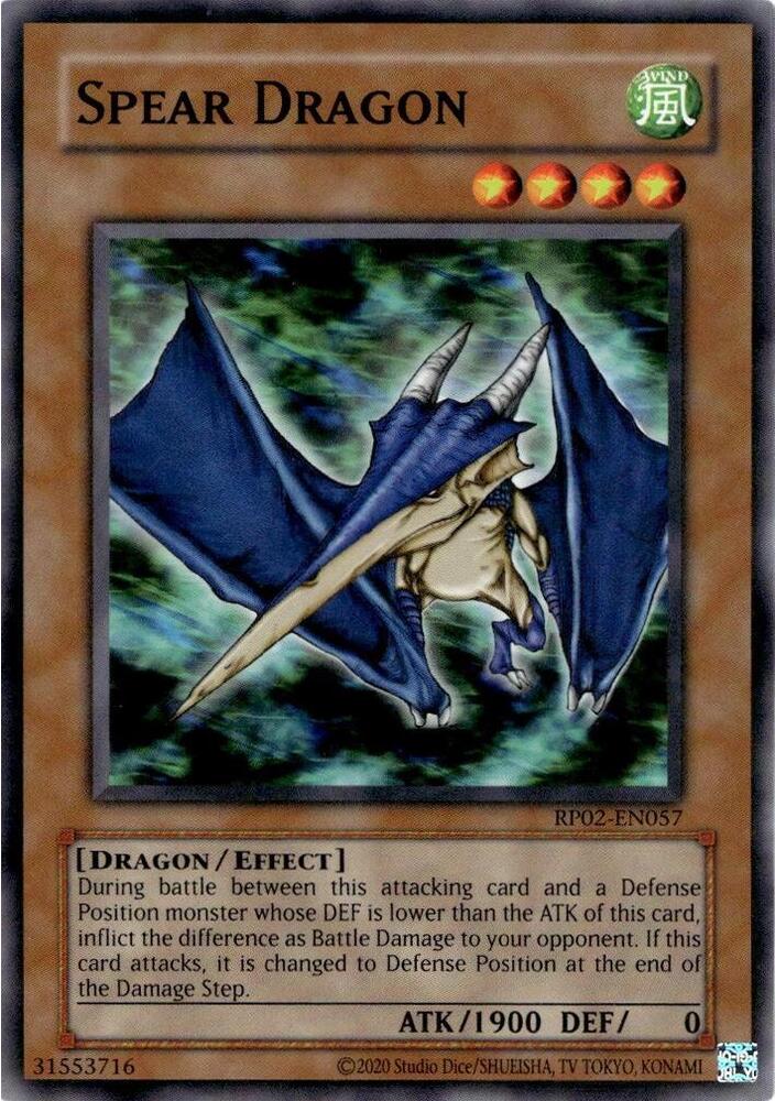 Spear Dragon RP02-EN057 card from Retro Pack 2 (2020 Date Reprint)