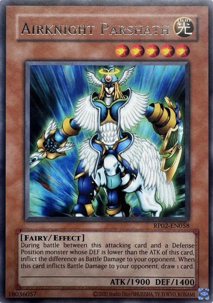 Airknight Parshath RP02-EN058 card from Retro Pack 2 (2020 Date Reprint)