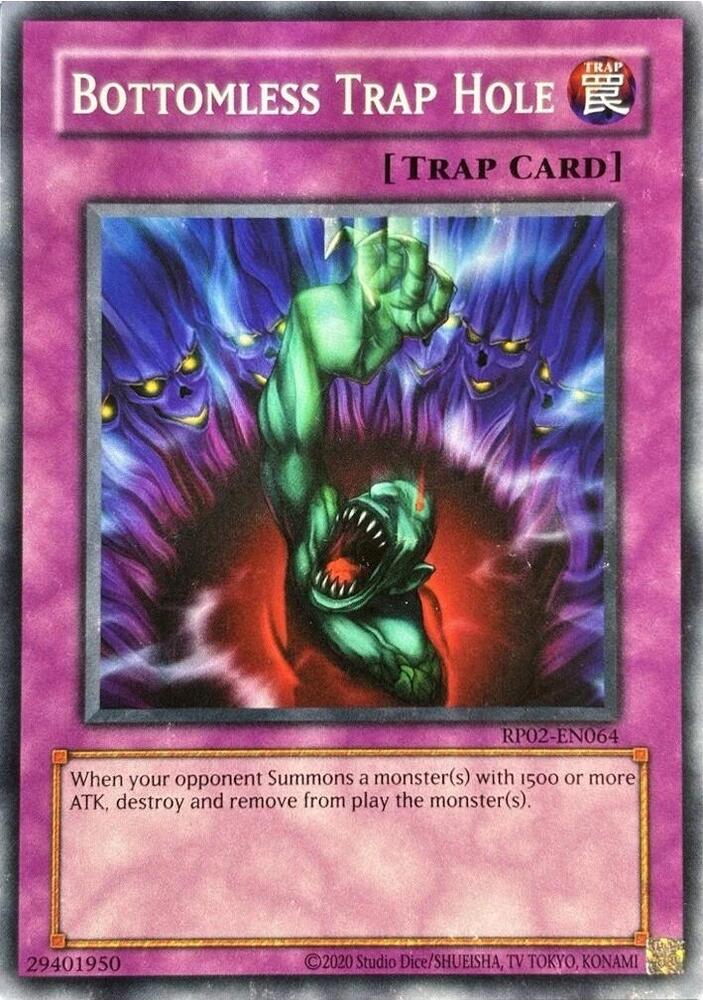 Bottomless Trap Hole RP02-EN064 card from Retro Pack 2 (2020 Date Reprint)