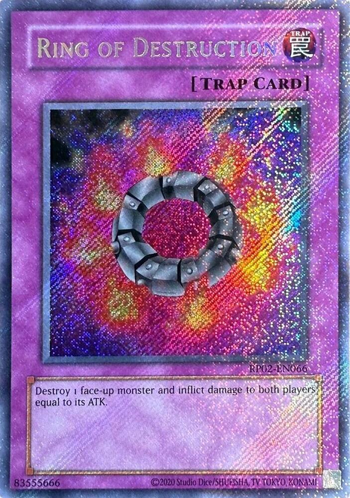 Ring of Destruction RP02-EN066 card from Retro Pack 2 (2020 Date Reprint)