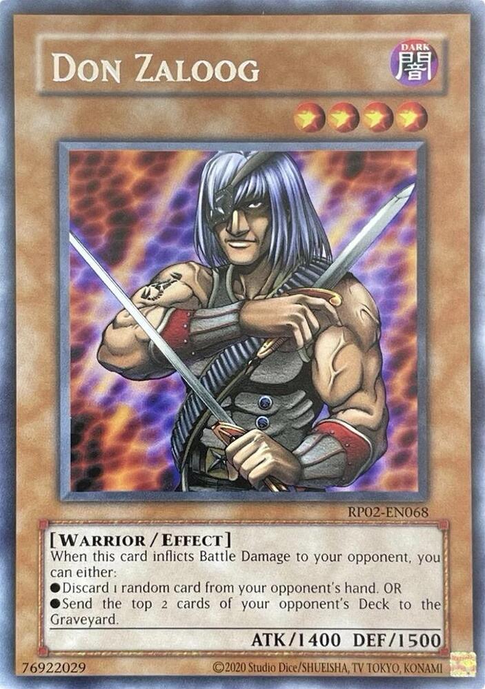 Don Zaloog RP02-EN068 card from Retro Pack 2 (2020 Date Reprint)